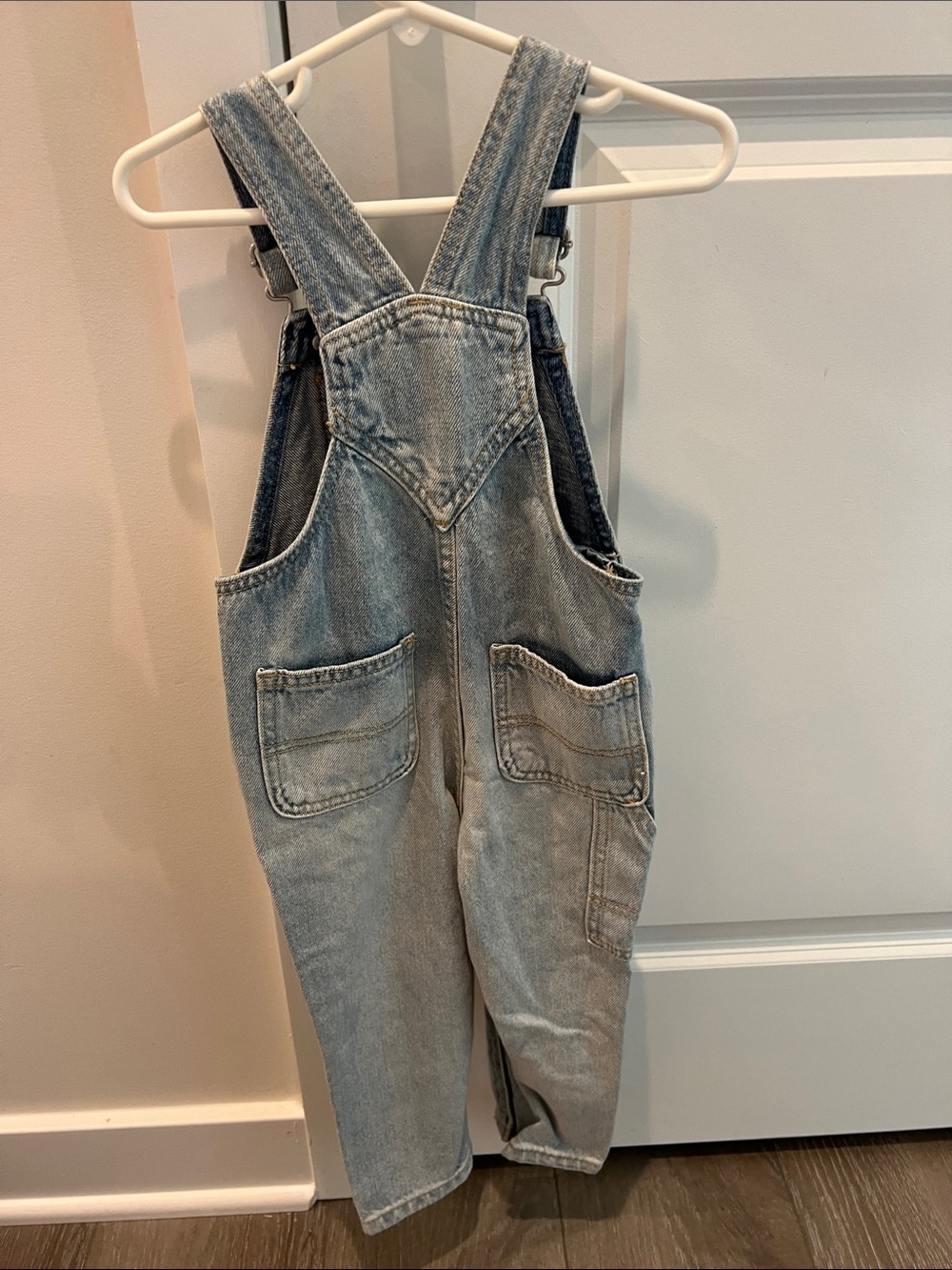 Old Navy Light Wash Denim Kids Overalls - Picture 4 of 5